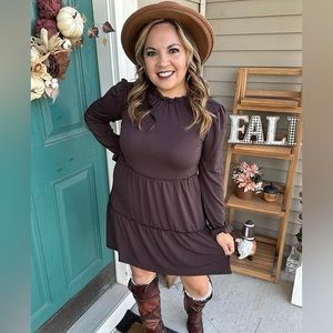 NWT - LuLaRoe Annabelle Dress - Espresso - Large
